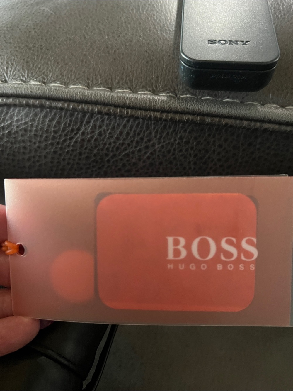 Hugo Boss Men black, leather Jeans Straight leg, jean pant